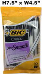 Stationery - Bic Cristal Xtra Smooth BP Pens , 10 Pk - Black