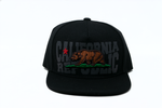 Snapback Cap - California Republic Bear, Black