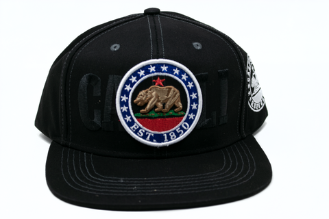 Snapback Cap - Cali Round Patch, Black