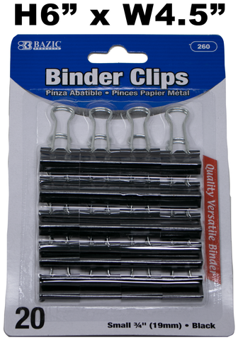 Stationery - Small Binder Clips - 20 pk.