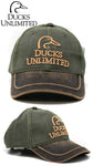 Baseball Cap Ducks Unlimited, Vintage Olive/Dark Brown(adjustable)