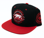 Snapback Cap - California Republic Golden State, Black w/Red Brim