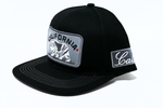 Snapback Cap -  California Bear Silver Patch, Black