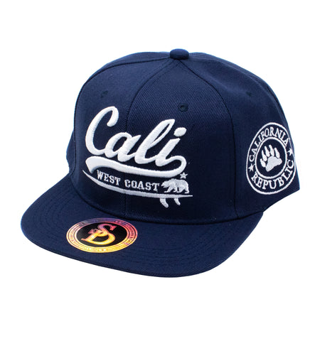 Snapback Cap - Cali West Coast, Navy