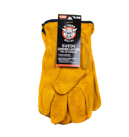 El Toro Gloves - Suede Cowhide Leather XL