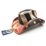 Peter Grimm Cowboy Hat - Distressed Flag with Eagle