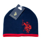 Beanie U.S. Polo Assn. Double Horse Red Patch