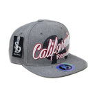 Snapback Cap CA California Republic, Heather Grey