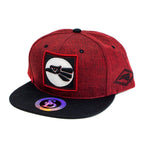 Snapback Cap - Mexican Eagle, Red Twill w/Black Bill