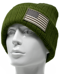 Beanie - USA Patch Olive