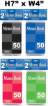 Stationery - Memo Pads - 4 x 6 - 2 pk.