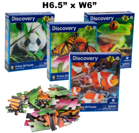 Super 3D Puzzle 50 Pc - Nature, Asst'd