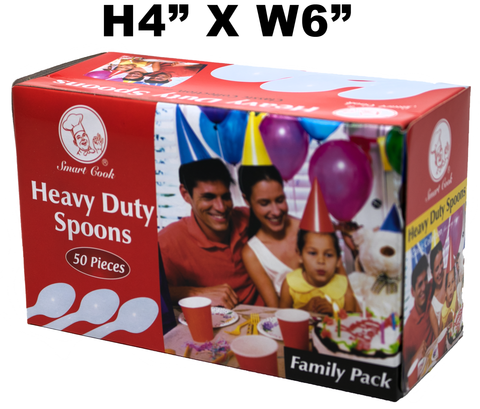 Smart Cook Heavy Duty Spoons, 50 pcs
