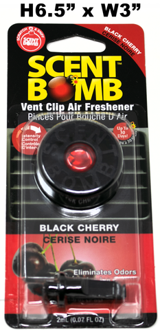 Scent Bomb - Vent Clip Air Freshener, Black Cherry