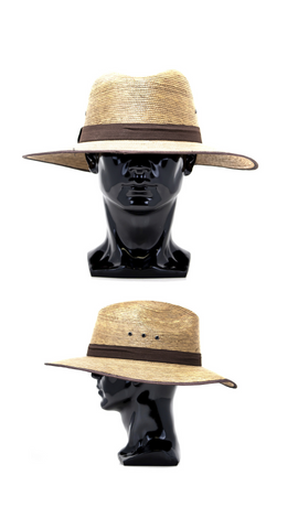 Panama Natural Brown Hat, Brown Band - O/S