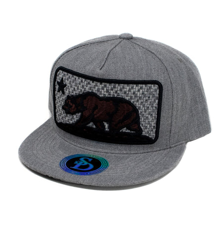 Snapback Cap Cali Bear Heather Grey