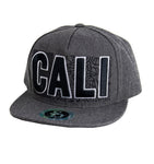 Snapback Cap - Cali Block Letters, Dark Heather Grey