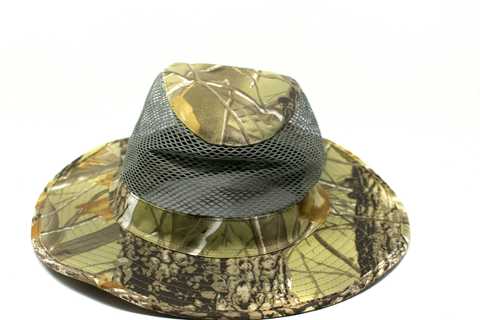 Bucket Hats w/Flap - Mesh Hunting Brown