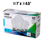 Enhance Daylight Light Bulbs 800 Lumen (60 Watt) - 4 Pk
