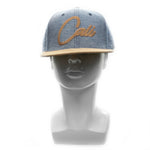 Snapback Cap - Cali Confetti, Light Navy w/Tan Bill