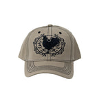 Baseball Cap - Khaki w/Black Rooster